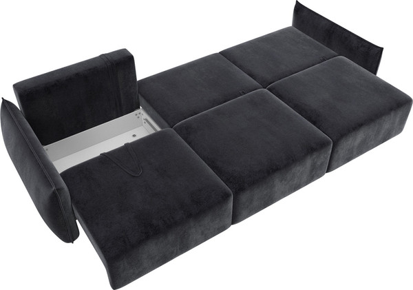 Изображение товара Диван Лига Диванов Лига-051 НПБ Лонг (велюр Tower 11 темно-серый)