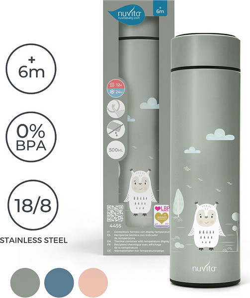 Изображение товара Термос для напитков Nuvita 4455 / NU-PPCP0060 (500мл, серый)