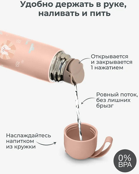 Изображение товара Термос для напитков Nuvita 4435 / NU-PPCP0055 (400мл, розовый)