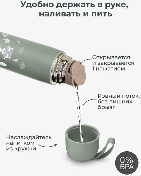 Изображение товара Термос для напитков Nuvita 4435 / NU-PPCP0064 (400мл, серый)