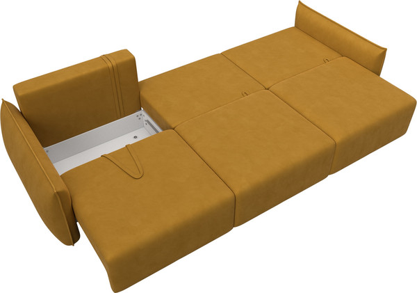 Изображение товара Диван Лига Диванов Лига-051 НПБ Лонг (велюр Brut 10 желтый)