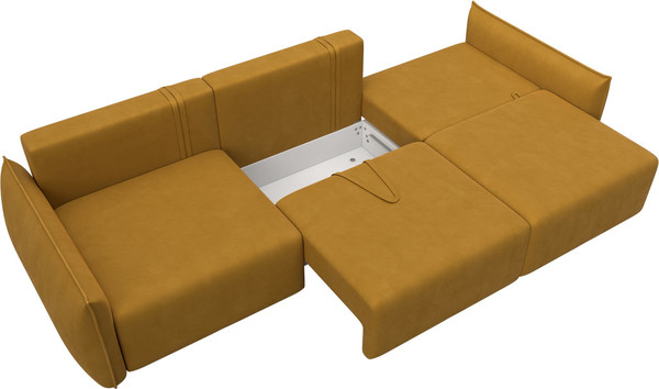 Изображение товара Диван Лига Диванов Лига-051 НПБ Лонг (велюр Brut 10 желтый)