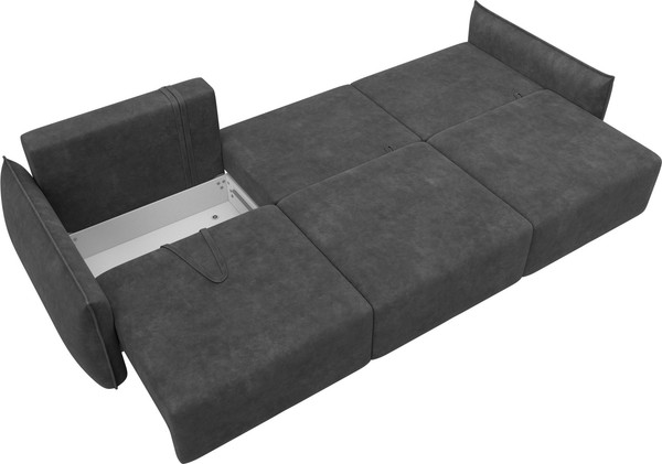 Изображение товара Диван Лига Диванов Лига-051 НПБ Лонг (велюр Brut 16 темно-серый)