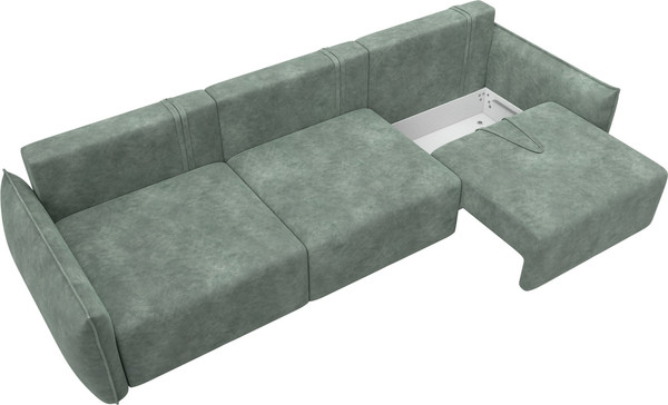 Изображение товара Диван Лига Диванов Лига-051 НПБ Лонг (велюр Brut 08 зеленый)