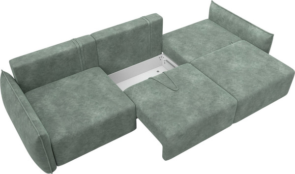 Изображение товара Диван Лига Диванов Лига-051 НПБ Лонг (велюр Brut 08 зеленый)