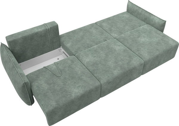 Изображение товара Диван Лига Диванов Лига-051 НПБ Лонг (велюр Brut 08 зеленый)