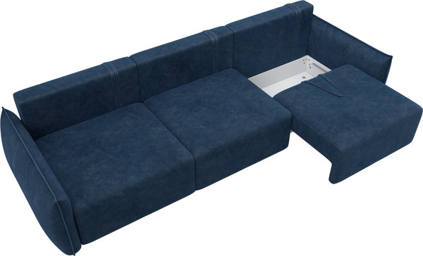 Изображение товара Диван Лига Диванов Лига-051 НПБ Лонг (велюр Brut 11 синий)