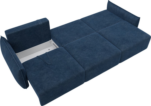 Изображение товара Диван Лига Диванов Лига-051 НПБ Лонг (велюр Brut 11 синий)