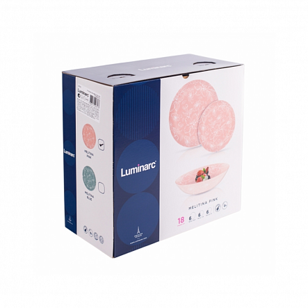Изображение товара Набор столовой посуды Luminarc Melitina Pink V9723 (18пр)
