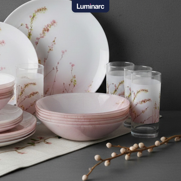 Изображение товара Набор столовой посуды Luminarc Simple Trompette Rose V9724 (30пр)