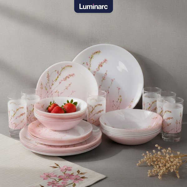 Изображение товара Набор столовой посуды Luminarc Simple Trompette Rose V9724 (30пр)