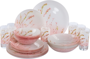 Изображение товара Набор столовой посуды Luminarc Simple Trompette Rose V9724 (30пр)