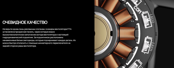 Изображение товара Вентилятор для корпуса Deepcool FT14 Black (R-FT14-BKWPN1-G)