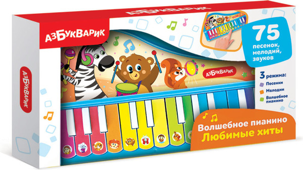 Изображение товара Музыкальная игрушка Азбукварик Любимые хиты Волшебное пианино / 3384