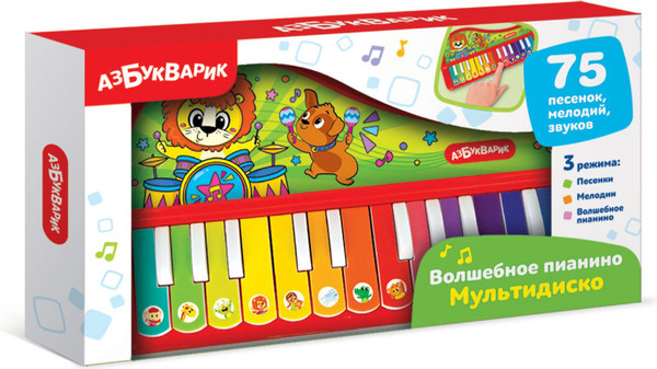 Изображение товара Музыкальная игрушка Азбукварик Мультидиско Волшебное пианино / 3385