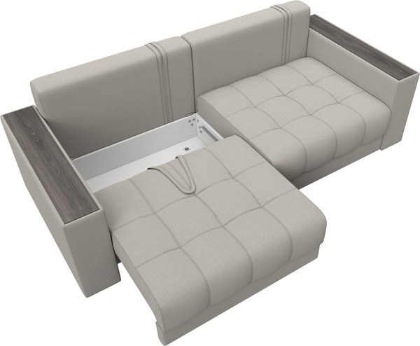 Изображение товара Диван Лига Диванов Лига-049 НПБ с декором (рогожка амур 02 бежевый)