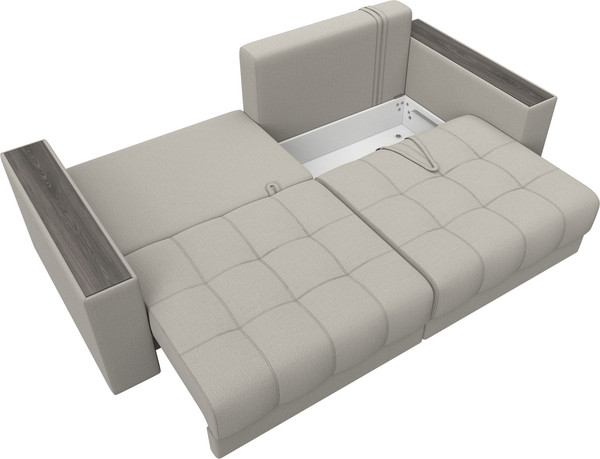 Изображение товара Диван Лига Диванов Лига-049 НПБ с декором (рогожка амур 02 бежевый)