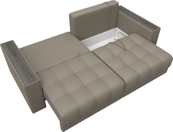 Изображение товара Диван Лига Диванов Лига-049 НПБ с декором (экокожа Grifon 04 бежевый)