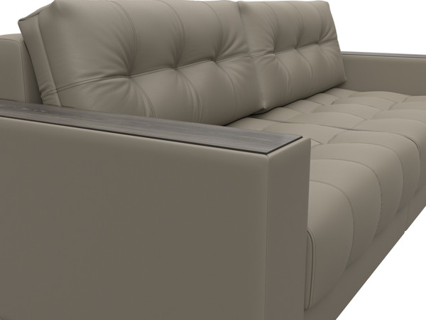 Изображение товара Диван Лига Диванов Лига-049 НПБ с декором (экокожа Grifon 04 бежевый)