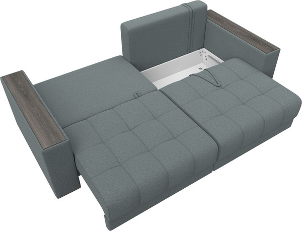 Изображение товара Диван Лига Диванов  Лига-049 НПБ с декором (рогожка амур 07 серый)