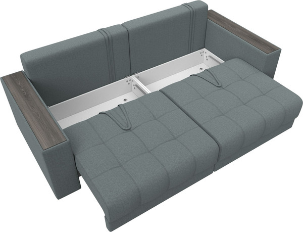 Изображение товара Диван Лига Диванов  Лига-049 НПБ с декором (рогожка амур 07 серый)