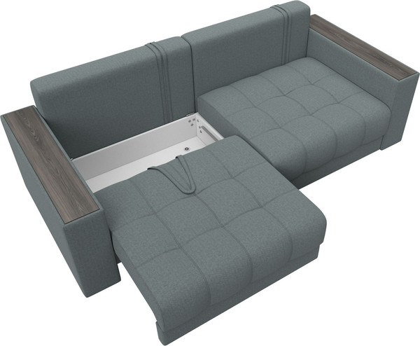 Изображение товара Диван Лига Диванов  Лига-049 НПБ с декором (рогожка амур 07 серый)