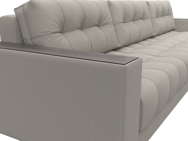 Изображение товара Диван Лига Диванов Лига-049 НПБ Лонг с декором (рогожка амур 02 бежевый)