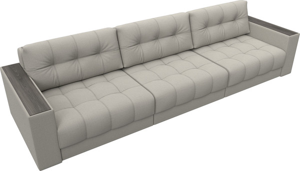 Изображение товара Диван Лига Диванов Лига-049 НПБ Лонг с декором (рогожка амур 02 бежевый)