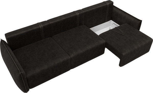 Изображение товара Диван Лига Диванов Лига-051 НПБ Лонг (велюр Brut 17 коричневый)