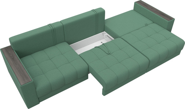 Изображение товара Диван Лига Диванов Лига-049 НПБ Лонг с декором (рогожка амур 11 зеленый)