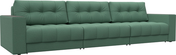 Изображение товара Диван Лига Диванов Лига-049 НПБ Лонг с декором (рогожка амур 11 зеленый)