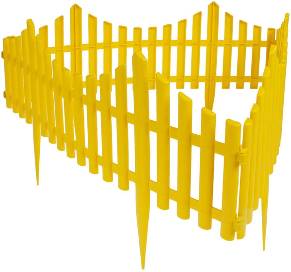 Изображение товара Изгородь декоративная GREENGO 30x300см 5 секций / 3296969 (желтый)