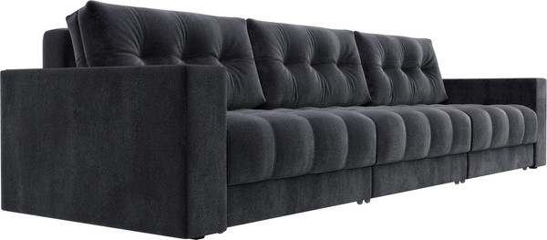 Изображение товара Диван Лига Диванов Лига-049 НПБ Лонг с декором (велюр Tower 11 темно-серый)