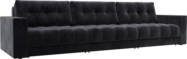 Изображение товара Диван Лига Диванов Лига-049 НПБ Лонг с декором (велюр Tower 11 темно-серый)