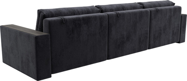 Изображение товара Диван Лига Диванов Лига-049 НПБ Лонг с декором (велюр Tower 11 темно-серый)