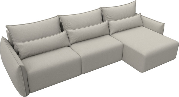 Изображение товара Диван угловой Лига Диванов Лига-051 НПБ Лонг универсальный (рогожка амур 02 бежевый)