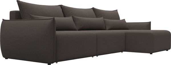 Изображение товара Диван угловой Лига Диванов Лига-051 НПБ Лонг универсальный (рогожка амур 05 коричневый)