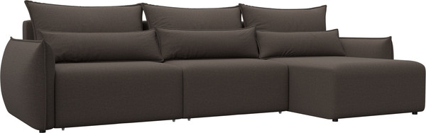 Изображение товара Диван угловой Лига Диванов Лига-051 НПБ Лонг универсальный (рогожка амур 05 коричневый)