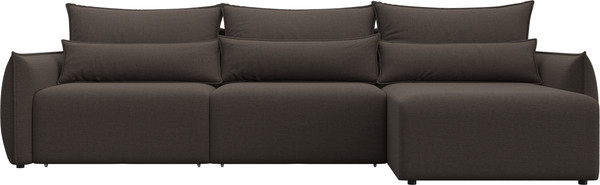 Изображение товара Диван угловой Лига Диванов Лига-051 НПБ Лонг универсальный (рогожка амур 05 коричневый)