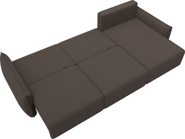 Изображение товара Диван угловой Лига Диванов Лига-051 НПБ Лонг универсальный (рогожка амур 05 коричневый)