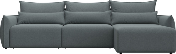 Изображение товара Диван угловой Лига Диванов Лига-051 НПБ Лонг универсальный (рогожка амур 07 серый)