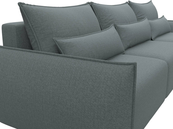 Изображение товара Диван угловой Лига Диванов Лига-051 НПБ Лонг универсальный (рогожка амур 07 серый)