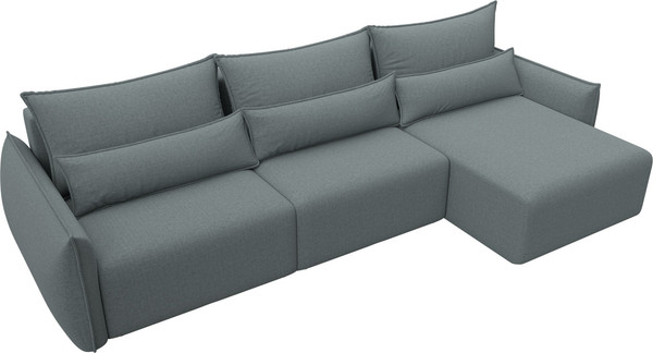 Изображение товара Диван угловой Лига Диванов Лига-051 НПБ Лонг универсальный (рогожка амур 07 серый)