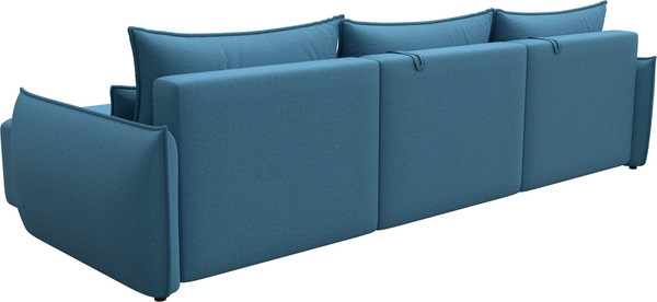 Изображение товара Диван угловой Лига Диванов Лига-051 НПБ Лонг универсальный (рогожка амур 10 голубой)