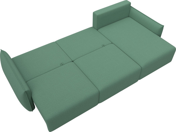 Изображение товара Диван угловой Лига Диванов Лига-051 НПБ Лонг универсальный (рогожка амур 11 зеленый)