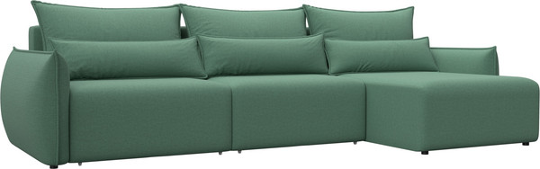 Изображение товара Диван угловой Лига Диванов Лига-051 НПБ Лонг универсальный (рогожка амур 11 зеленый)