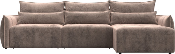 Изображение товара Диван угловой Лига Диванов Лига-051 НПБ Лонг универсальный (велюр Tower 05 бежевый)