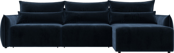 Изображение товара Диван угловой Лига Диванов Лига-051 НПБ Лонг универсальный (велюр Tower 13 синий)