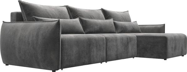 Изображение товара Диван угловой Лига Диванов Лига-051 НПБ Лонг универсальный (велюр Tower 10 серый)