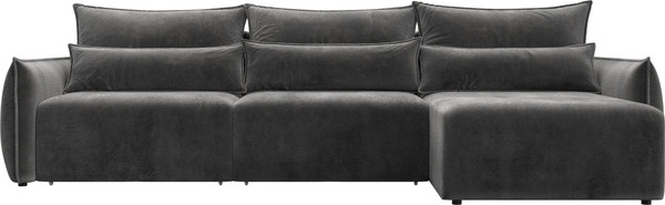 Изображение товара Диван угловой Лига Диванов Лига-051 НПБ Лонг универсальный (велюр Tower 10 серый)